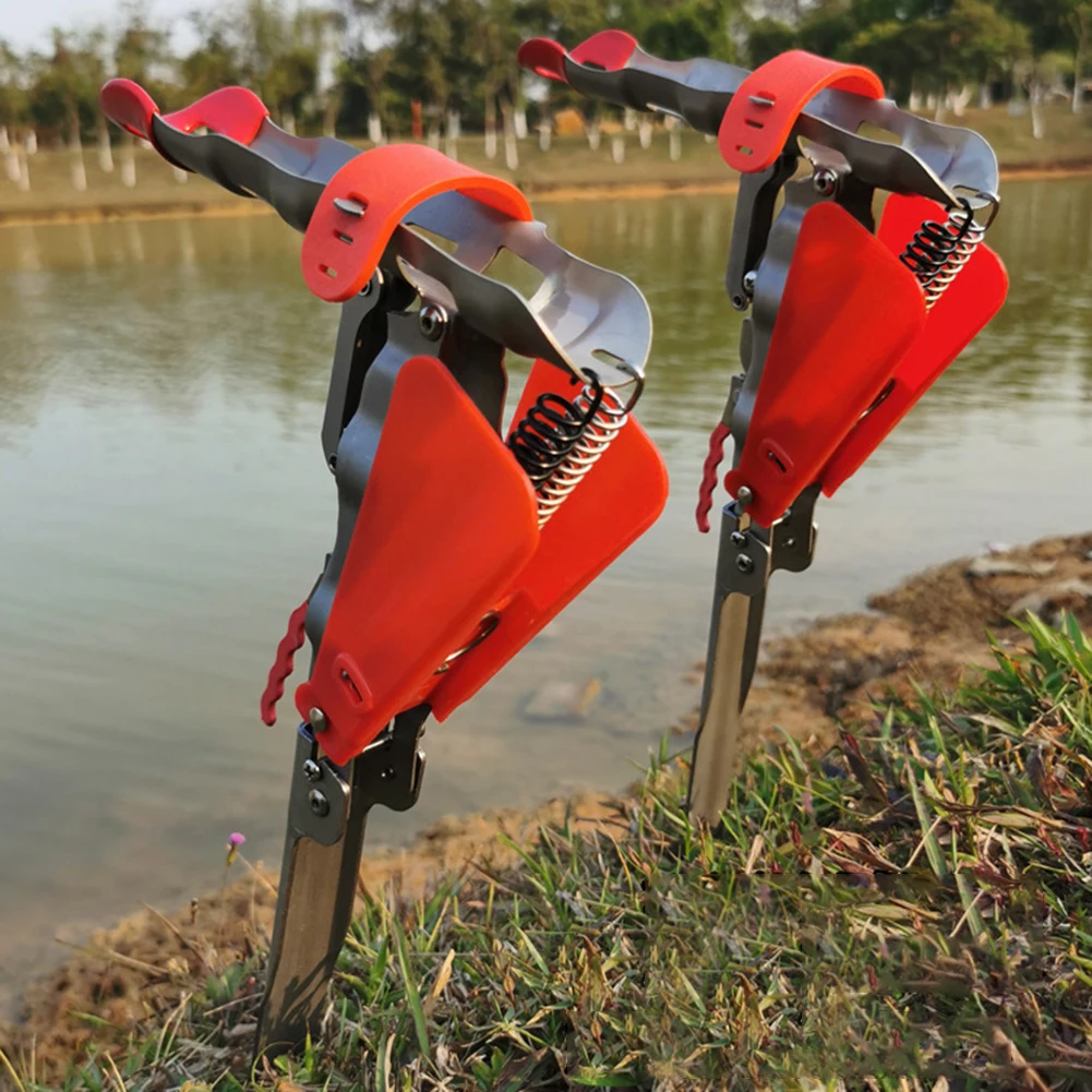 

Outdoor Automatic Spring Fishing Rod Rack Self-locking Ground Fishing Pole Bracket Support Rack Fish Tackle Tool