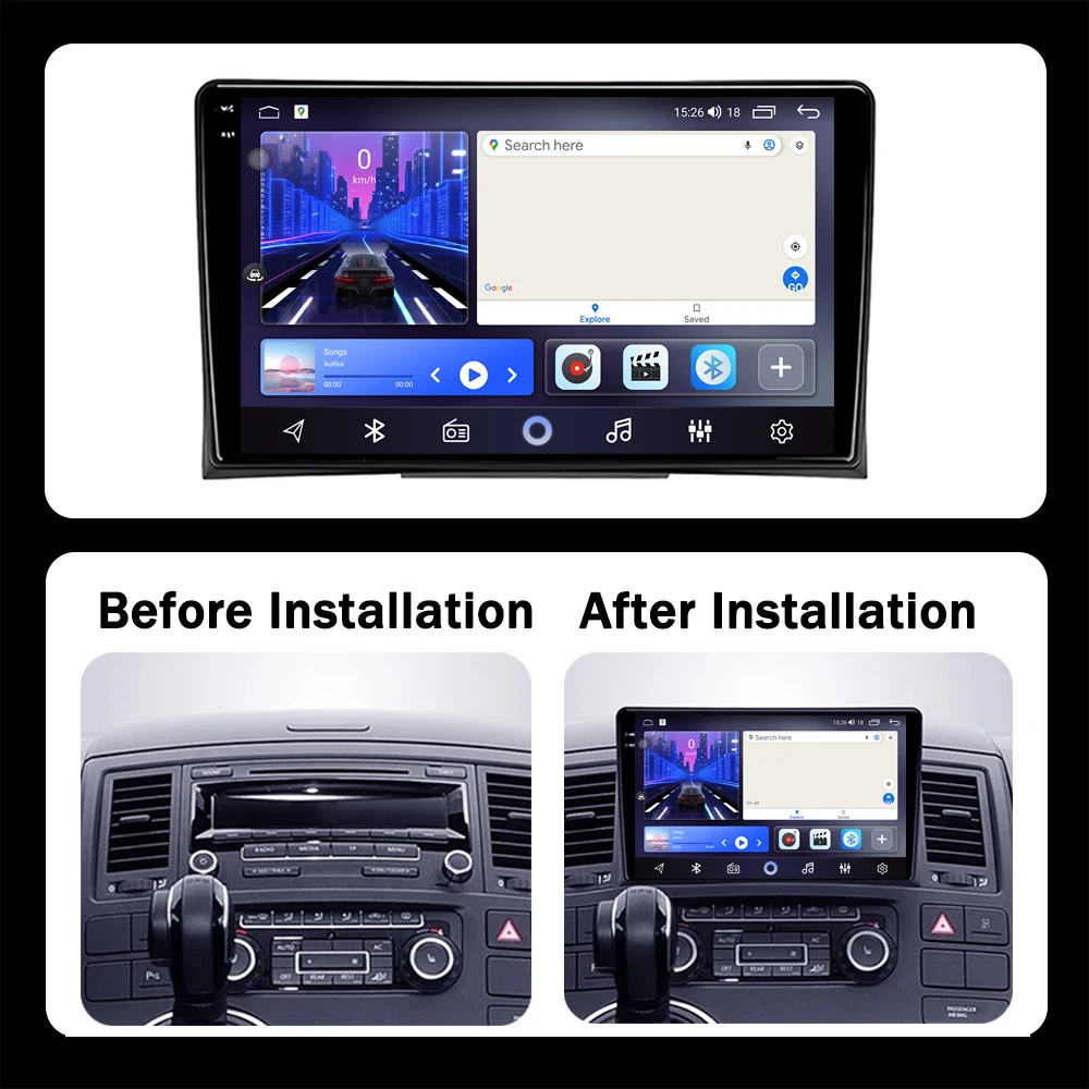 Android 13 For VW Volkswagen Multivan T5 2003 - 2015 7862CPU  Car Radio  Android Multimedia Video Player Navigation GPS No 2din