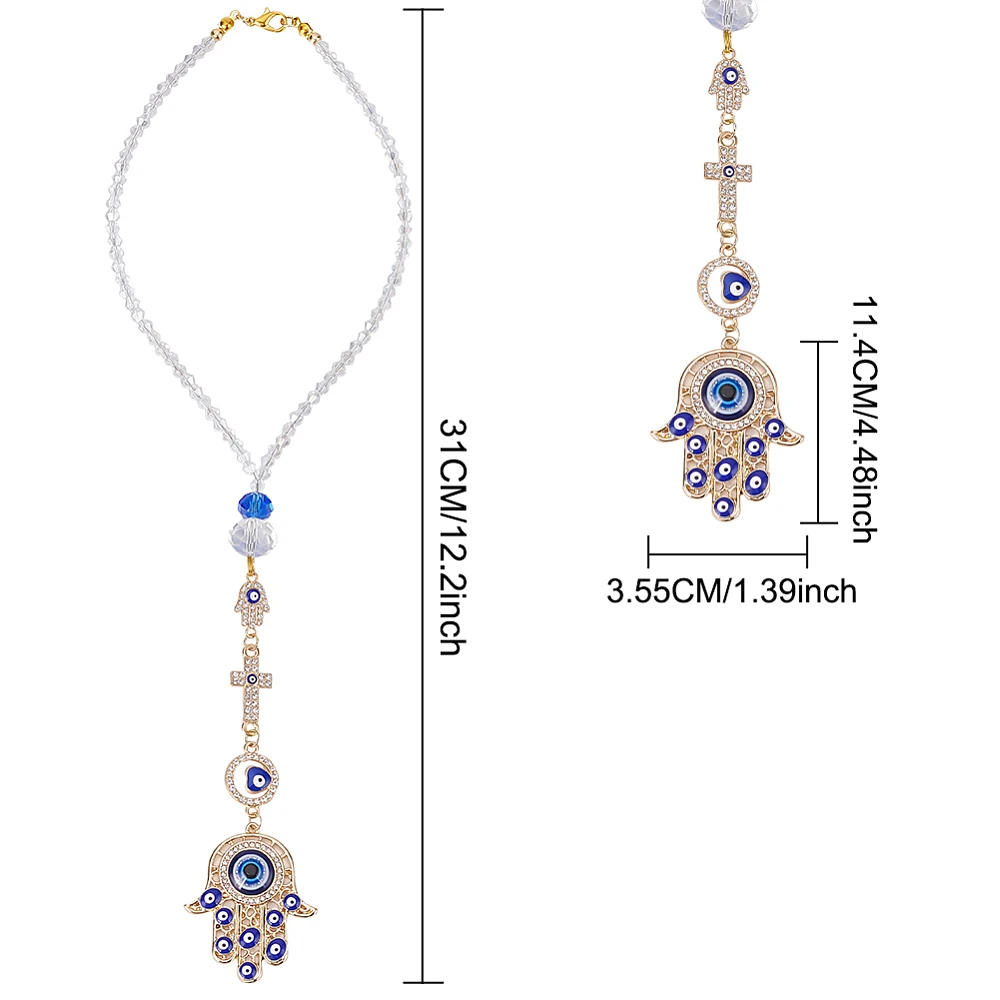 1PC Hanging Suncatchers with Pendant with Alloy Lobster Clasps Suncatcher Car Charm Gift Good Luck Spiritual Rearview Mirror