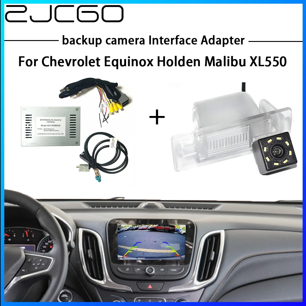 ZJCGO HD Reversing Rear Camera For Chevrolet Equinox Holden Malibu XL550 Interface Adapter Backup Display Improve Decoder 