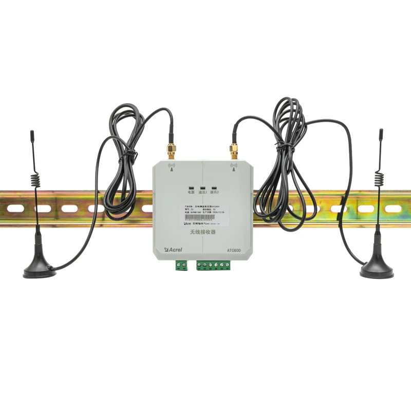 Acrel ATC600-C RS485 Din Rail Wireless Transceiver 1 Precision 150m Range Supporting 240pcs ATE Series Wireless Temperature