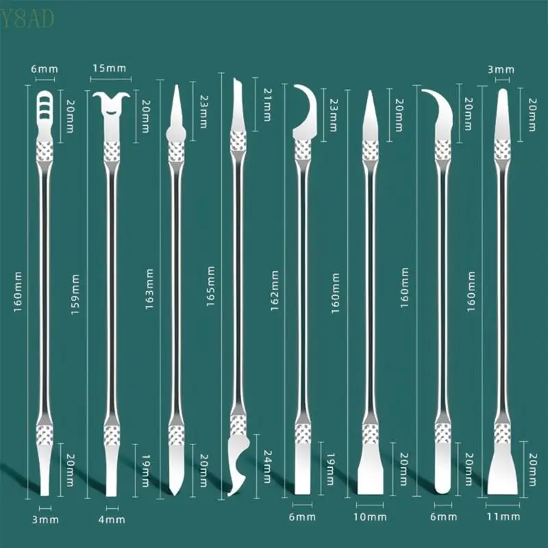 Y8AD 8PEECES METAL PRY Набор инструментов для Precies Electronics Repair для процессора и IC Chip