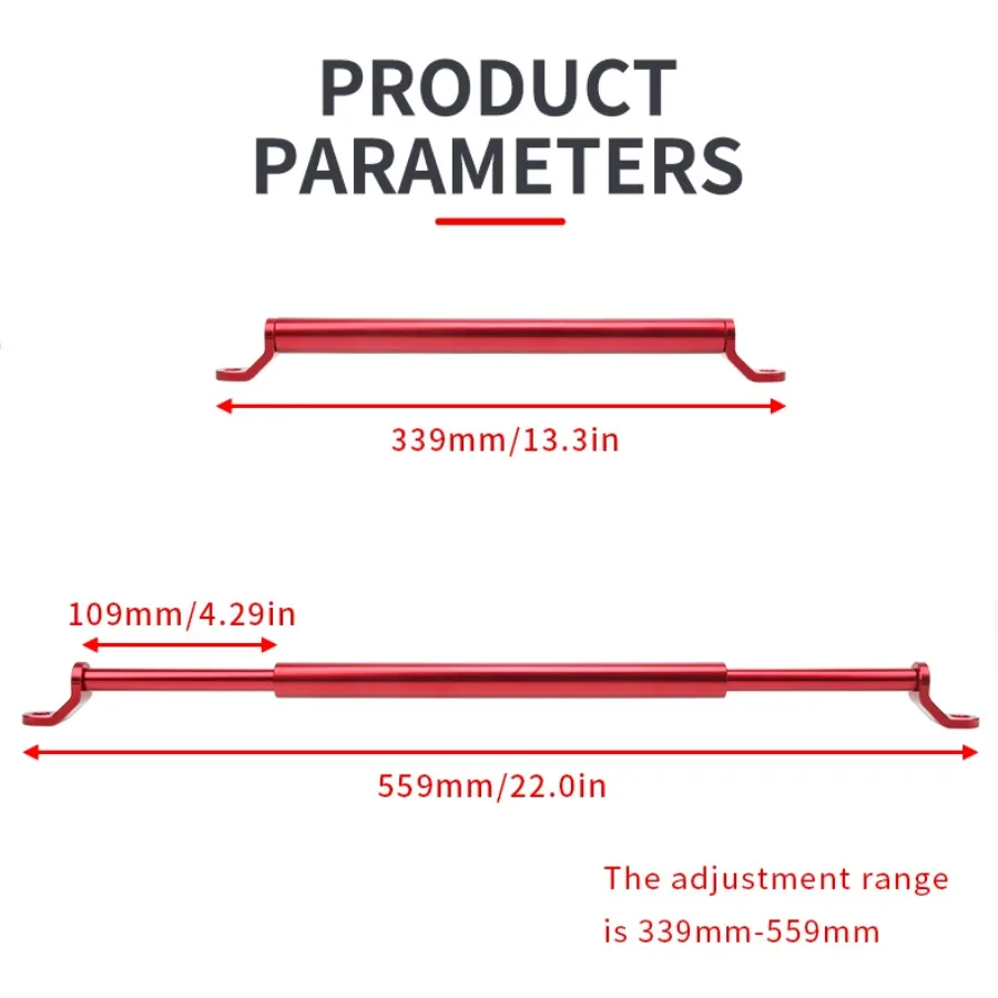 Motorbike Modification Parts E-bike Scooter Strengthen Balance Bar Universal Motorcycle Aluminum Alloy Crossbar