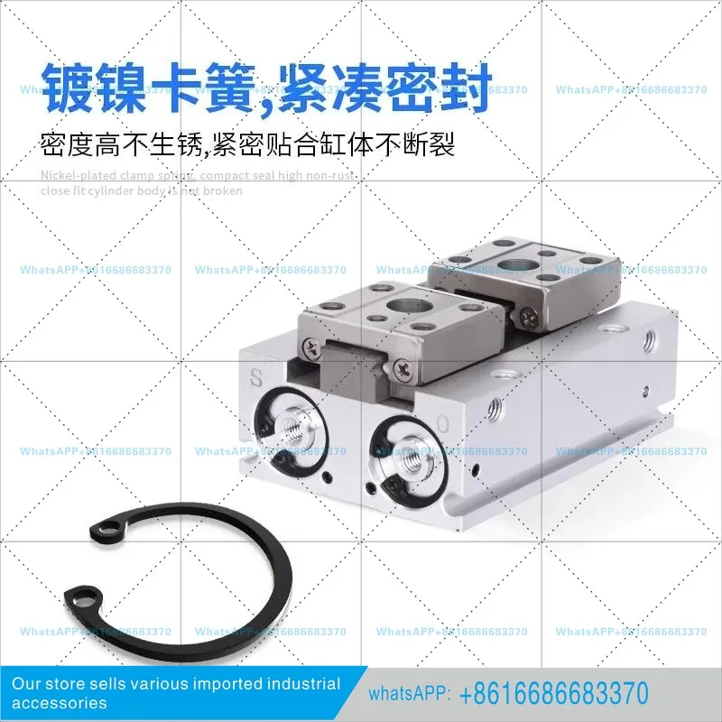 Slide parallel pneumatic finger cylinder MHF2-8