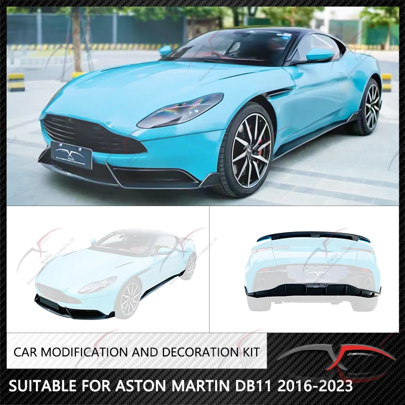 Suitable for Aston Martin DB11 2016-2023 aerodynamic kit front lip, side skirts, rear wing, rear lip carbon fiber decoration