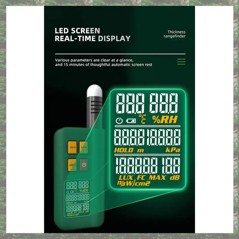 BSIDE GX1 6 In 1 Environment Detector Hygrothermograph Air Gauge Illuminometer Noise Meter Elevation Meter