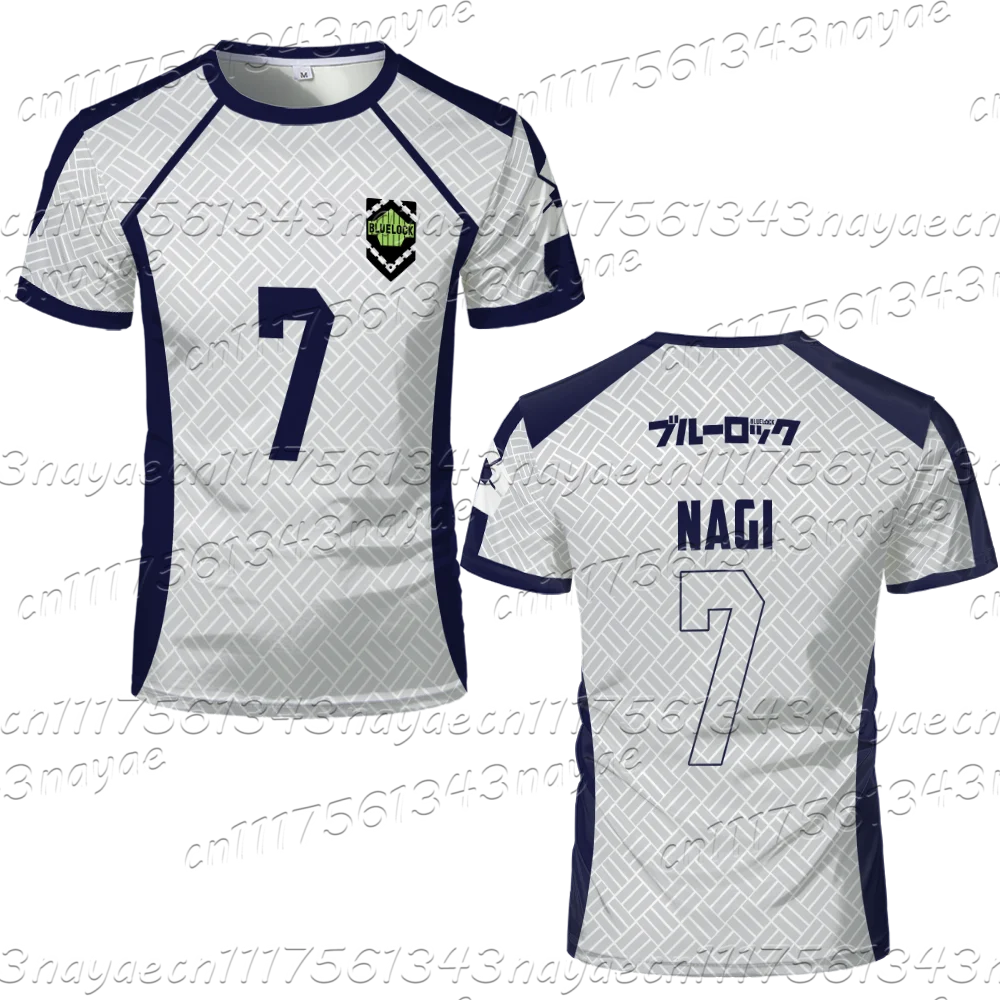 Blue Lock Anime Fußballtrikot Nagi Seishiro Mikage Reo Gagamaru Yukimiya Tsurugi Nummern-Print Cosplay T-Shirt Unisex für Erwachsene und Kinder – Detail 8