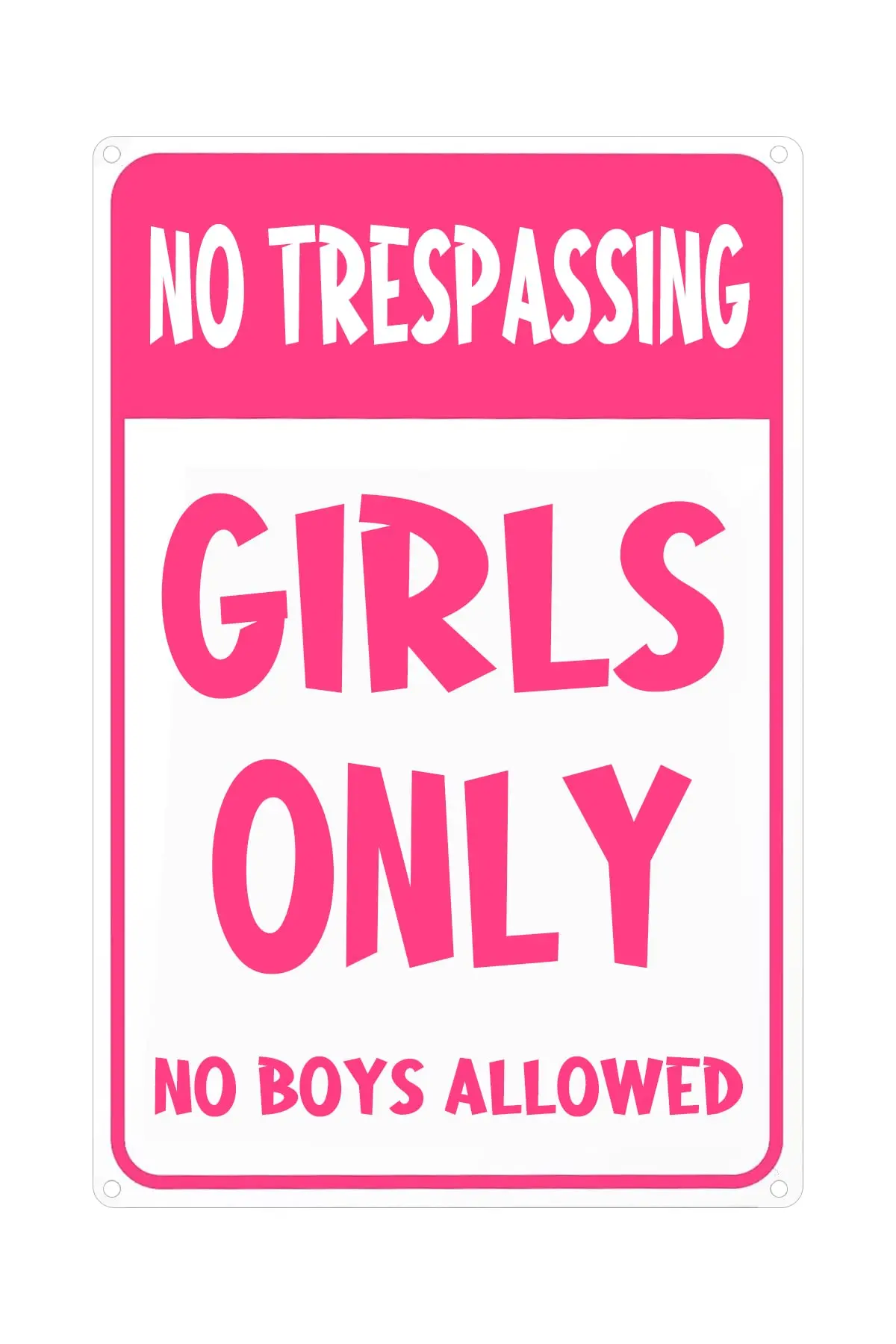 Girls Bedroom Sign Funny No Trespassing Girls Only Girl Cave Metal Tin Sign Wall Decor No Boys Allowed Bedroom Door Sign Decor 8