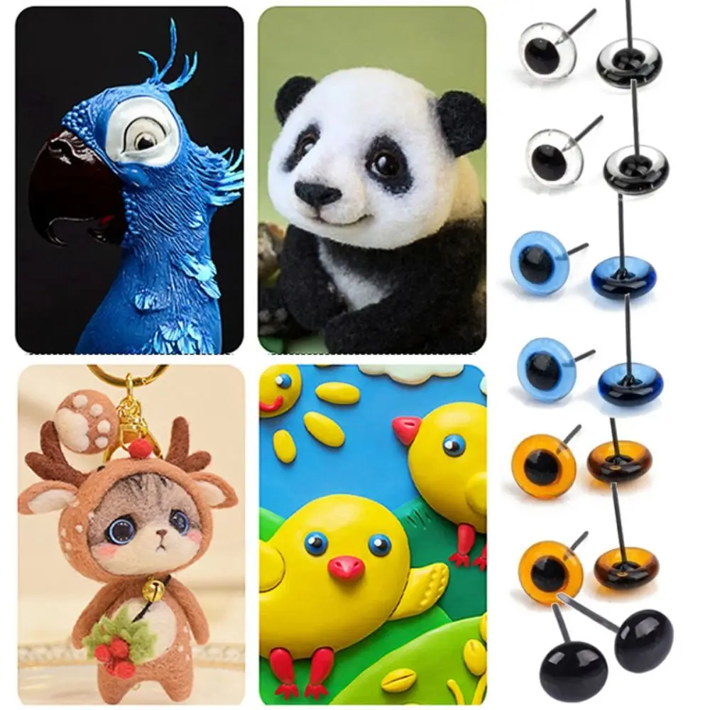 

100PCS Creative 3-12mm Dolls Glass Eyes Glass Needle Felting Doll Eyes Toys Accessories DIY Doll Safety Eye Plush Doll
