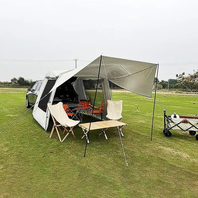 Car Camping SUV Rear Tent Camping SUV Rear Tent Awning For SUV RVing Car Camping Trailer UniversalFit For Camping Traveling