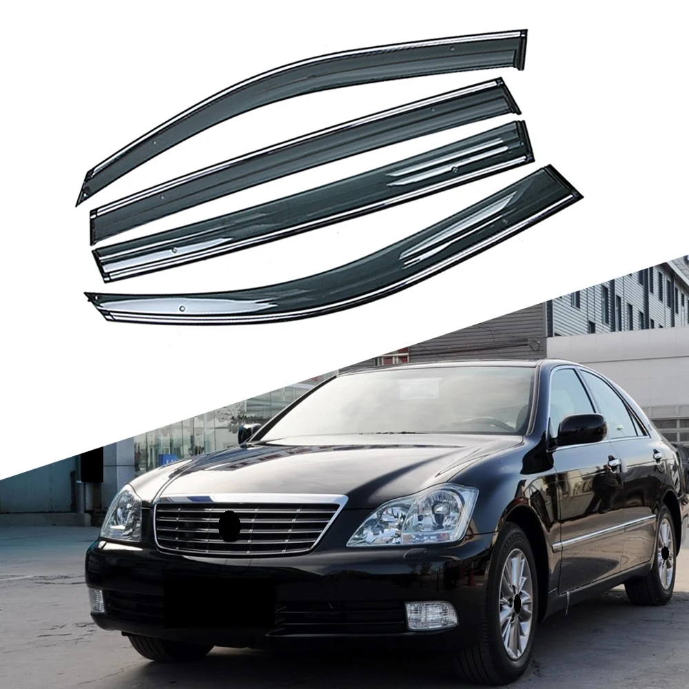 

For TOYOTA CROWN CRS GRS 2003-2008 Car Window Sun Rain Shade Visor Shield Shelter Protector Cover Trim Frame Sticker Accessories