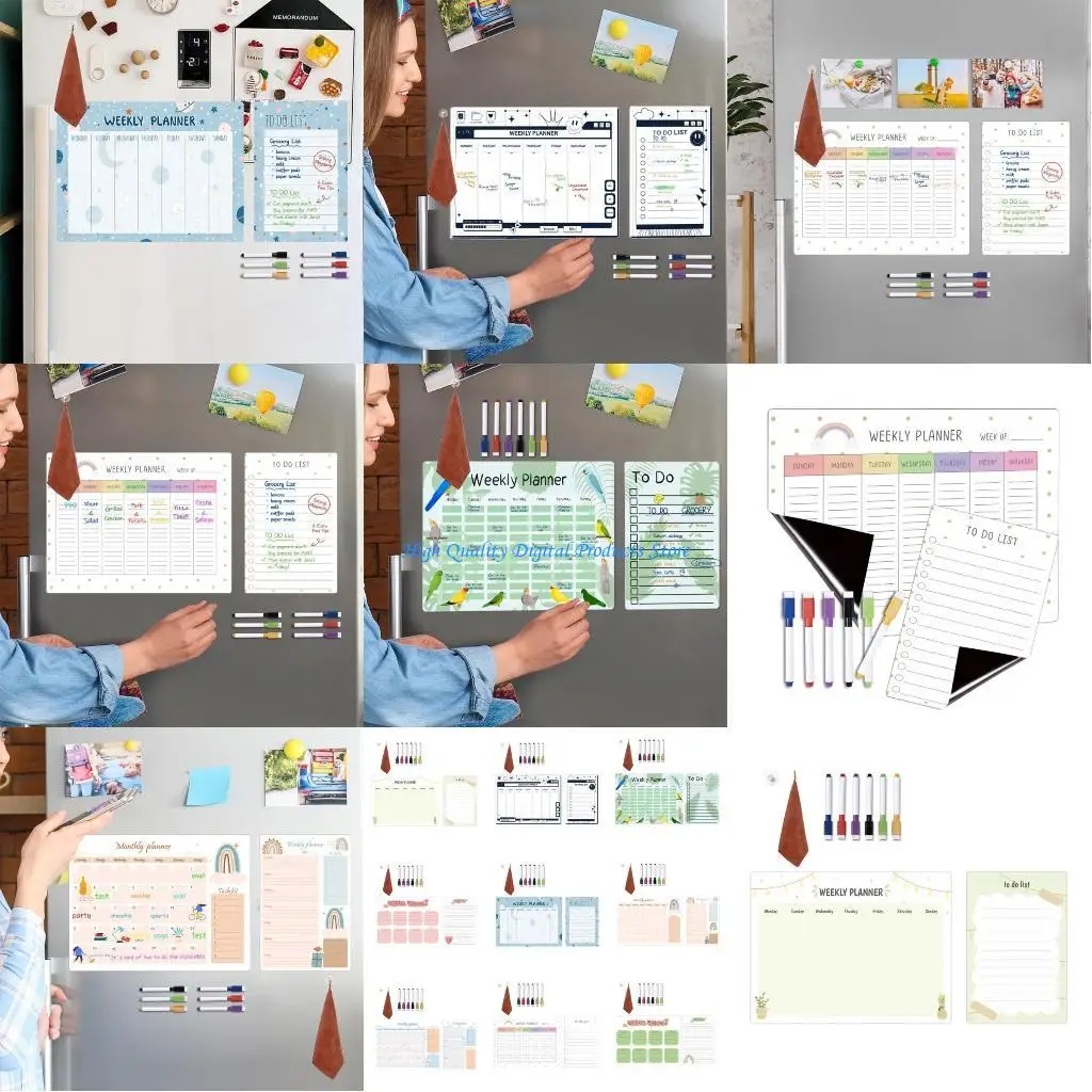 U2JE Calendar Whiteboard Weekly Planner Fridge Monthly Calendar Board