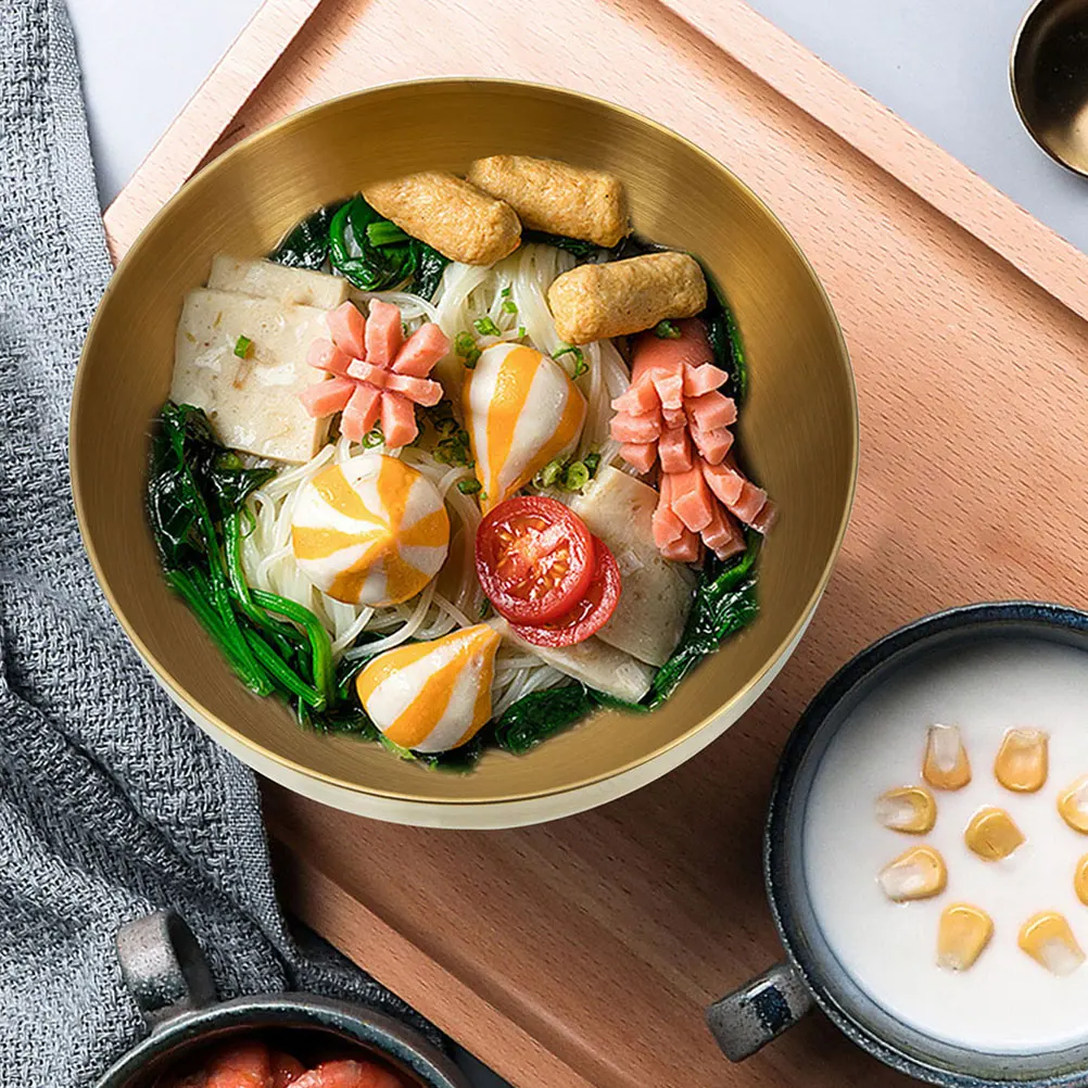 

Салат из нержавеющей стали, большая емкость, миска для сервировки еды для фруктов, десерта, лапши, многофункциональный кухонный аксессуар, бытовой аксессуар