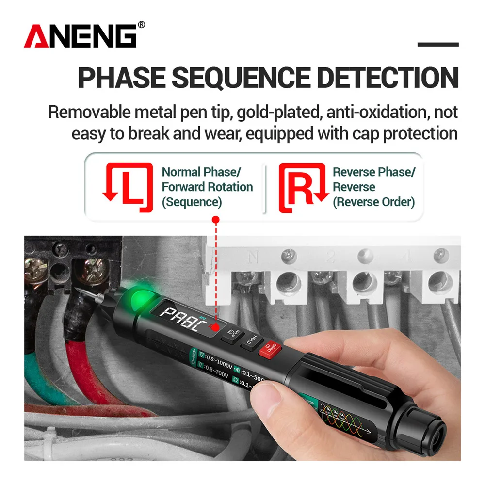 ANENG A3008 Digital Intelligent Professional Multimeter Sensor Pen Tester  6000 CountsCurrent Meter Non-Contact Voltmeter view 4