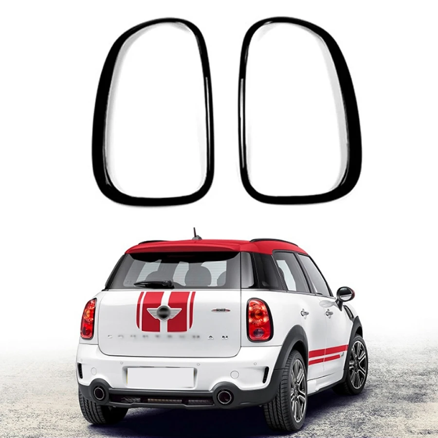 For BMW Mini Countryman R60 2011-2016 Five Doors Taillight Frame Rear Tail Lamp Cover Case Trim Styling Accessories Black 2PCS