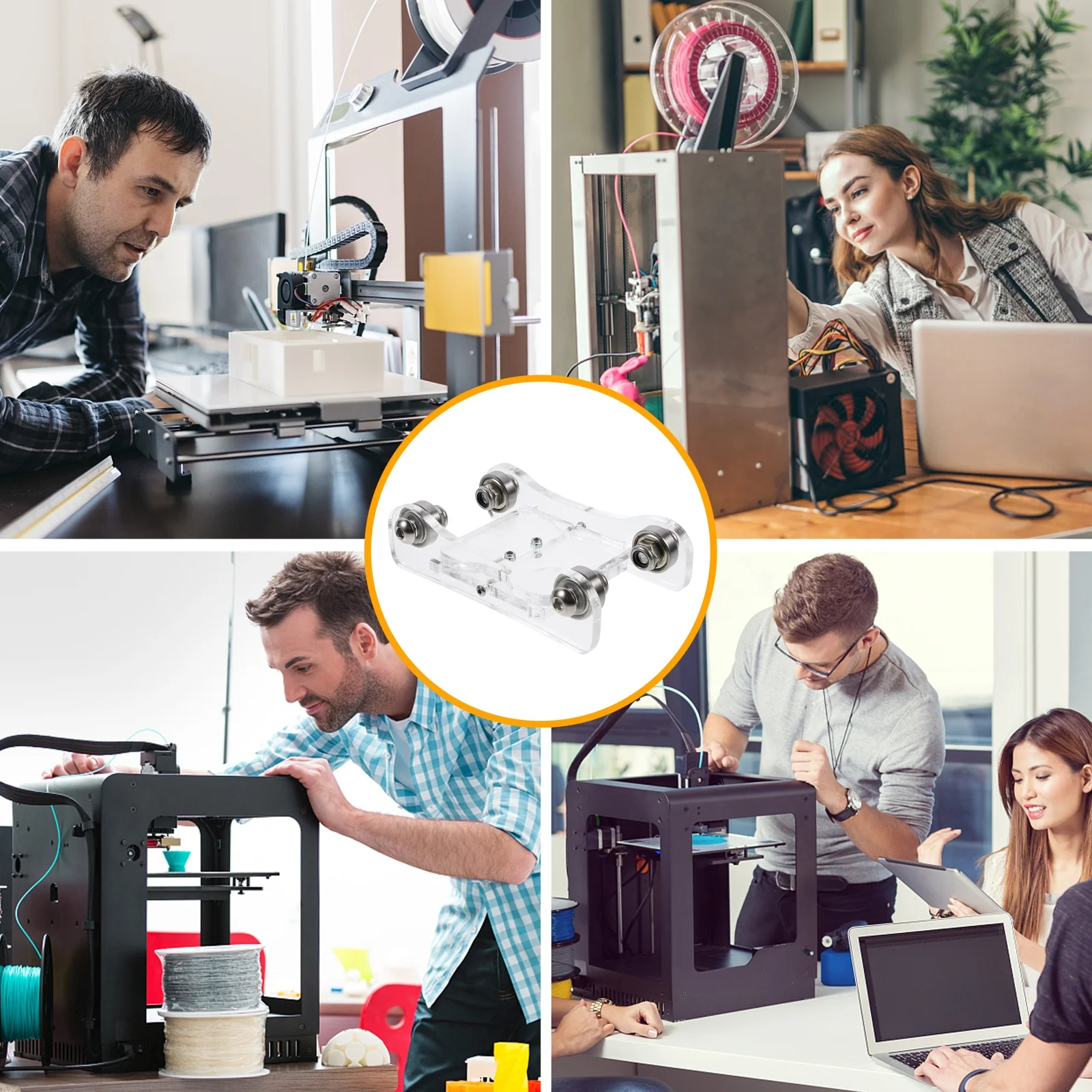 1Pcs Acryl Filament Halter Transparent 3D Drucker Material Regal Einstellbare Spule Rack für Druck Verbrauchsmaterialien Organisation