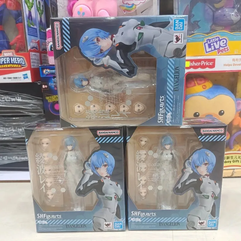 

Spot SaleIn stock Bandai Evangelion series New Theater Version S.H.Figuarts Rei Ayanami 30th Year Figures Anime Mol Genuine Box
