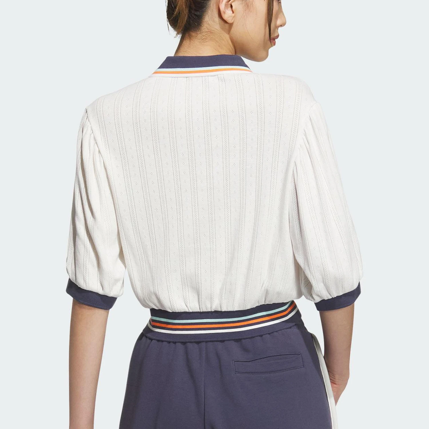 قميص بولو نسائي من Adidas أصلي بثلاثة خطوط JM8000 #2