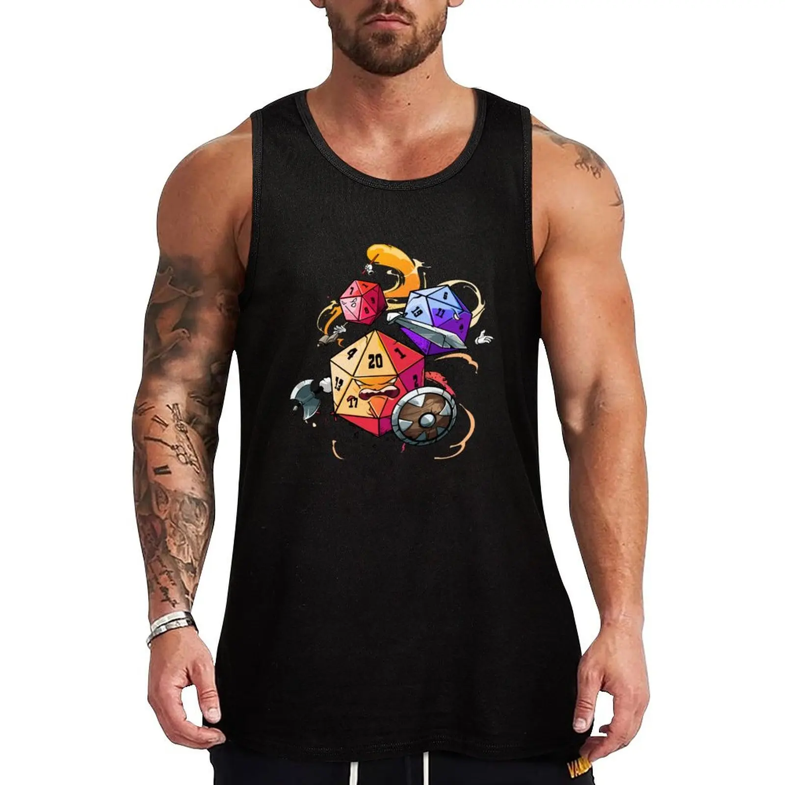 Dice Warriors Tank Top t-shirts man anime gym