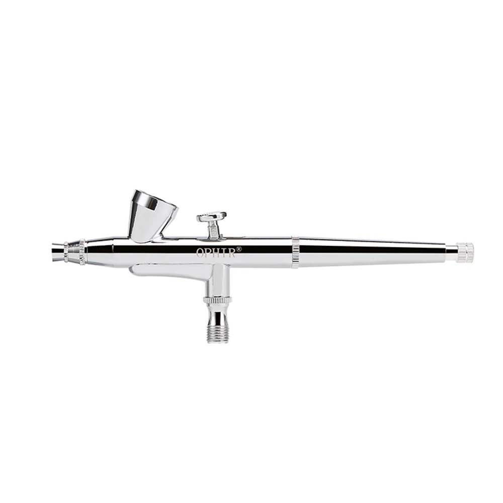 OPHIR 0.2mm Dual-action Gravity Airbrush for Model Hobby Makeup Nail Art Professional Air Brush 2ml Paint Cup AC073+AC023+AC035
