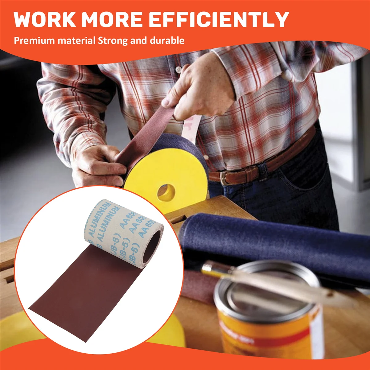 

UNSAI 5M Long 115mm Width 600 Grit Abrasive Sanding Sand Paper Sandpaper