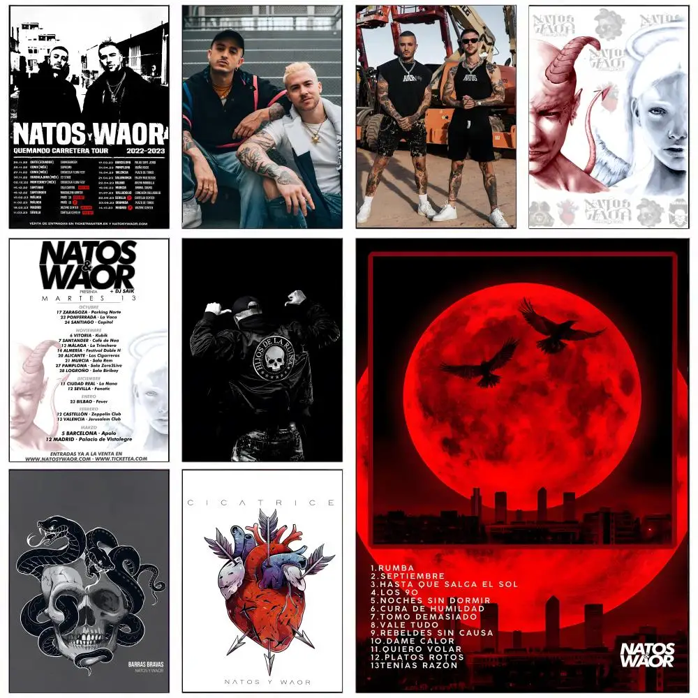 Affiche de chanteur de bande n-natos Y Waor, autocollant Mural amovible, Art Mural auto-adhésif, décoration murale pour maison, bureau, salon, salle à manger