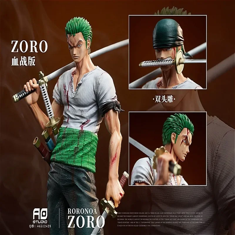 

One Piece Roronoa Zoro Anime Figure Blood Battle Zoro 22cm Action Figurine Model Pvc Statue Dolls Room Decora Ornament Toys Gift