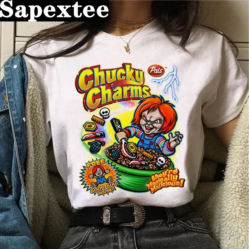 Chucky t shirt t-shirt women print harajuku couple  tumblr t-shirt tumblr