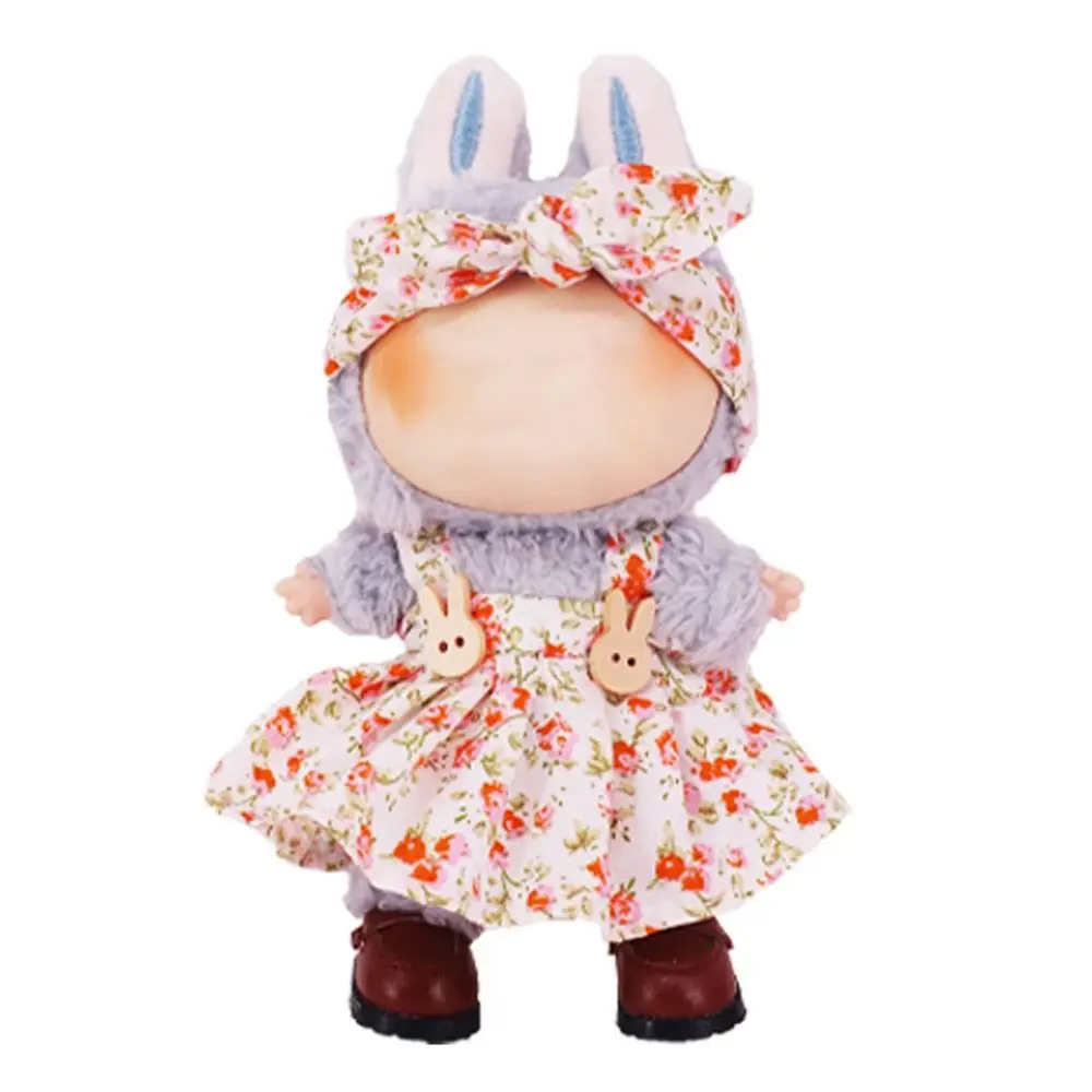 Robe à bretelles avec nœud en perles pour robe à bretelles Labubu, jupe de poupée de remplacement faite à la main, bricolage, plusieurs Styles pour vêtements assortis