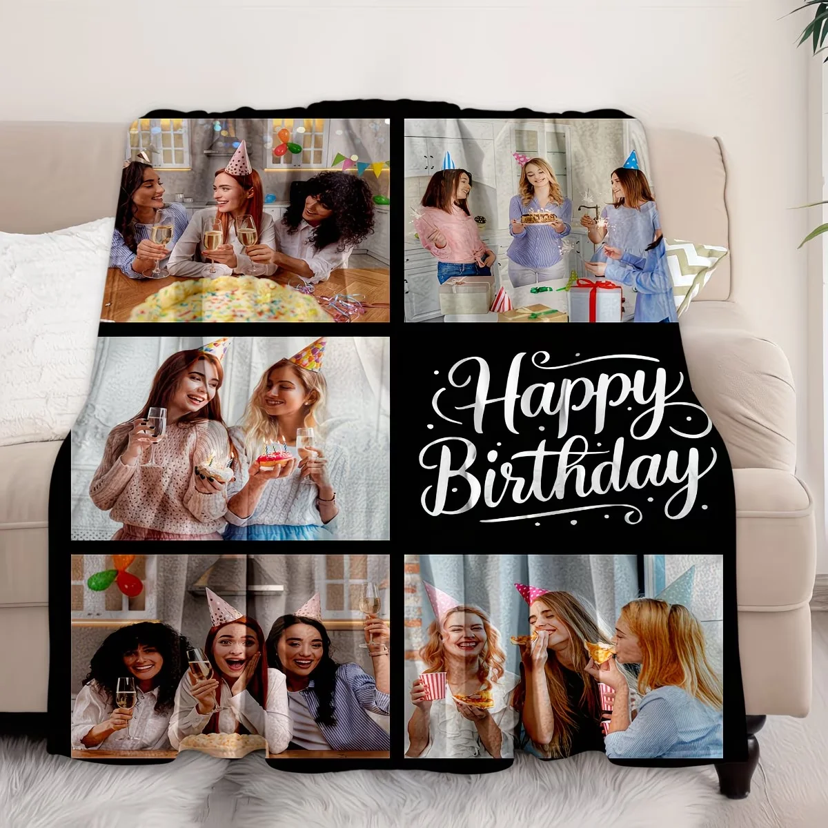 Customize 5 photo blankets, unique birthday blessing blankets, to record the wonderful moments of the birthday. The top choice a