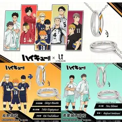 Haikyuu Halskette für Frauen Shoyo Hinata Halsketten weibliche Kozume Kenma Schmuck Trend Hals Silber Farbe Mode Paare Cos Geschenk