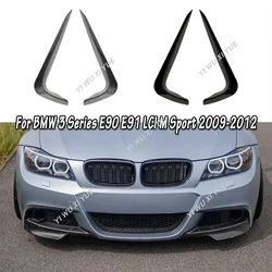 E90 E91 Front Bumper Spoiler Diffuser Splitter for BMW 3 Series M Sport LCI 2009-2012 Glossy Black Air Vent Trim Body Kit Tuning