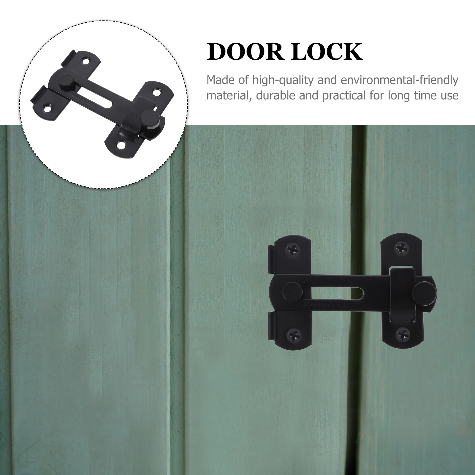2 stks Deurslot Premium Schuifbout Klink Beveiliging Voor Achtertuin Garage Slaapkamer Raam Deur Duurzaam Slijtvast Gehard