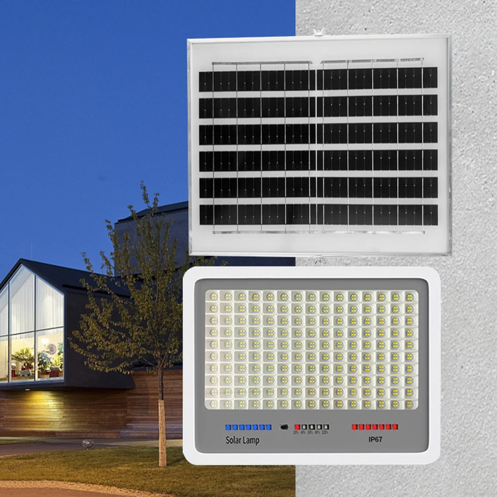 تعمل بالطاقة الشمسية LED كشاف ضوء IP67 مقاوم للماء أضواء أمنية خارجية متعددة أوضاع أضواء خارجية توقيت لحديقة فناء #3