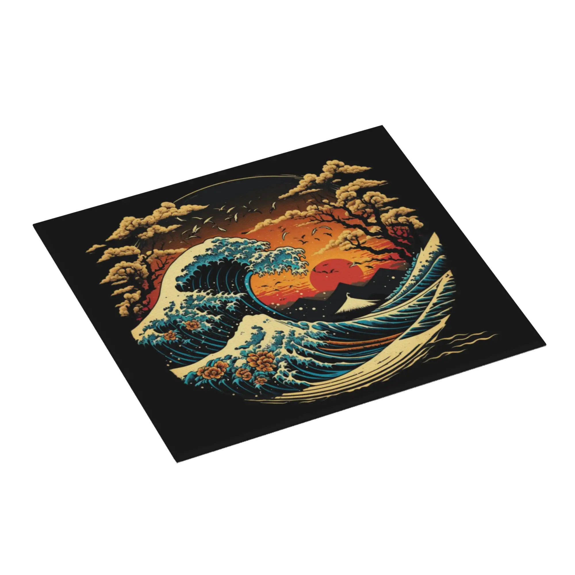 Drying Mat For Kitchen The Great Wave off Kanagawa Water Absorbent Waterproof Reusable  On Slip Kitchen Counter Protector Mat