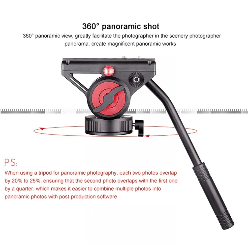 Best Professional Panoramic Ball Head Tilt Grip Photographic Tripod Ball Head Hydraulic Fluid Video Tripod Photography Accessori