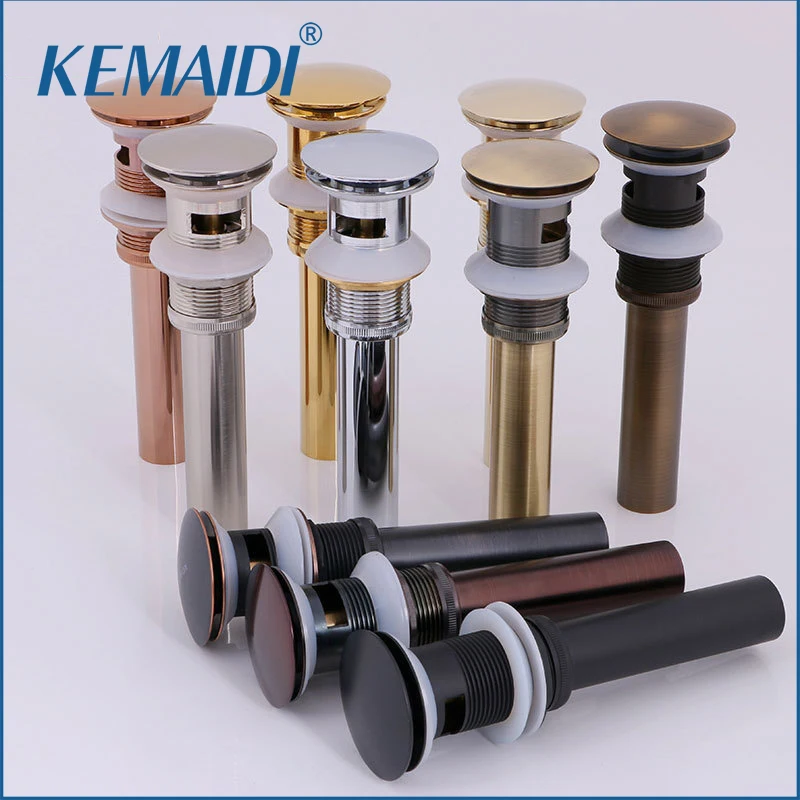 KEMAIDI Bathroom Sink Drain with Overflow Pop Up Drain with Detachable Drain Hair Catcher Sink Drain Strainer for Bathroom Sink