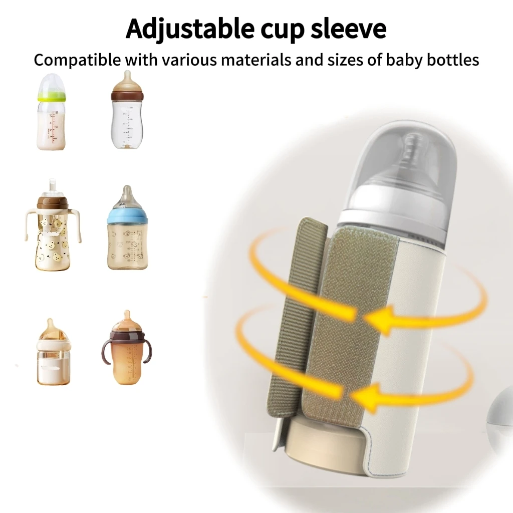 10000mAh Portable Baby Bottle Warmer Rechargeable Newborn Feeding Bottle Heater Smart Constant Temperature 10hrs Fast Heating