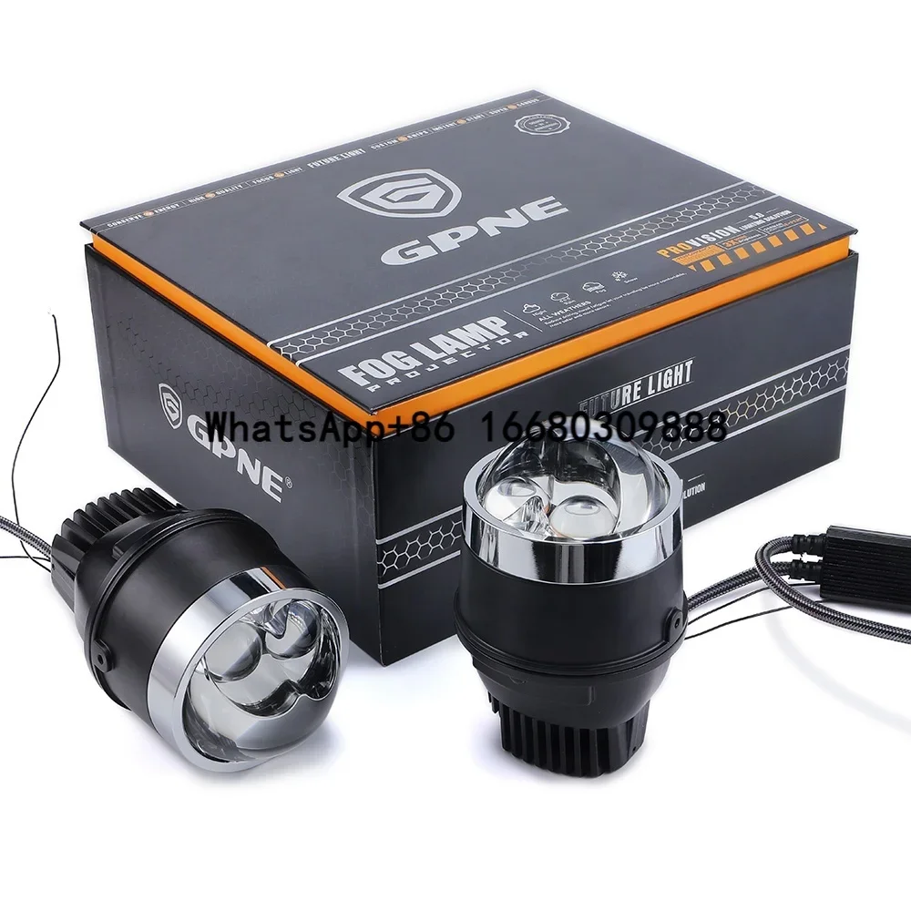 GPNE High Quality white Color F9+2 3inch HD Lens fog lights Led lens headlight Universal Car Accessories for car