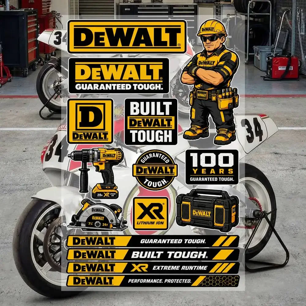 

DEWALT Aesthetic Graffiti Stickers Waterproof PVC Decals for Car Motorcycle Skateboard Helmet Notebook