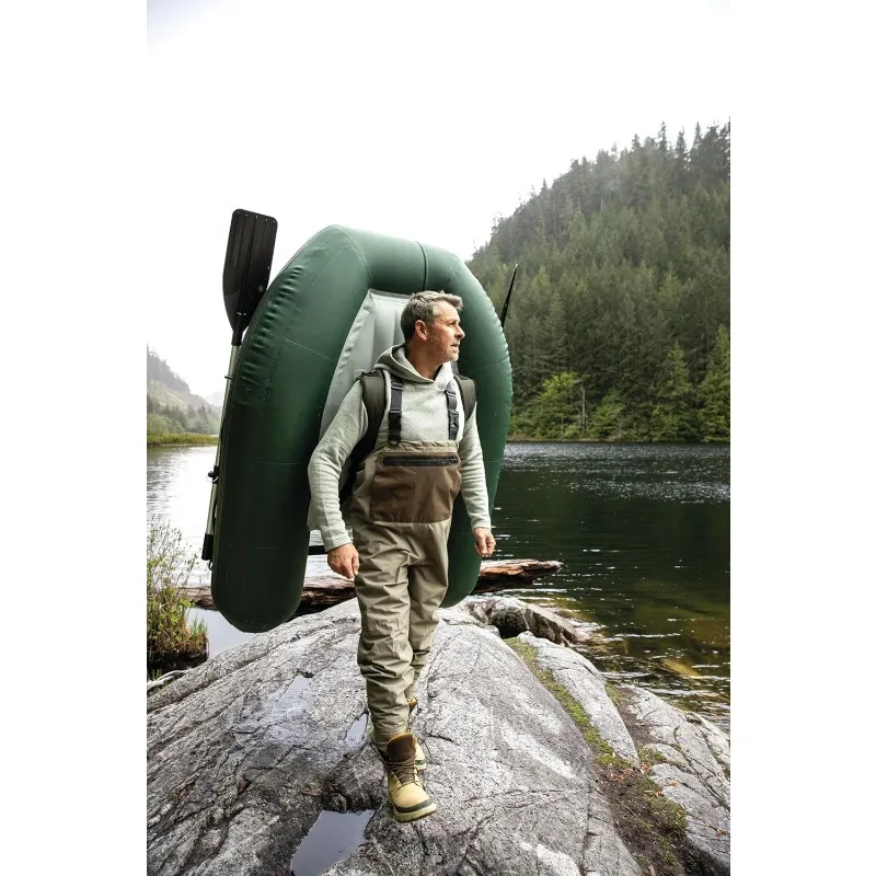 أنبوب عوامة صيد السمك القابل للنفخ Big Catch Pro، يتضمن مجاديف القوارب مقاس 54 بوصة، ومضخة عالية الإخراج، وقضيب صيد قابل للفصل