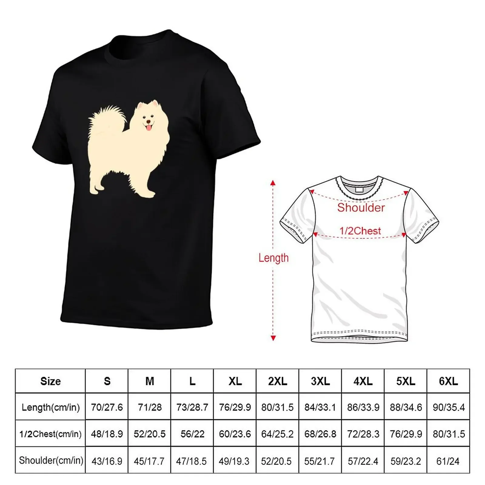 Samoyed Dog T-Shirt vintage clothes hippie clothes man t shirt plain white t shirts men