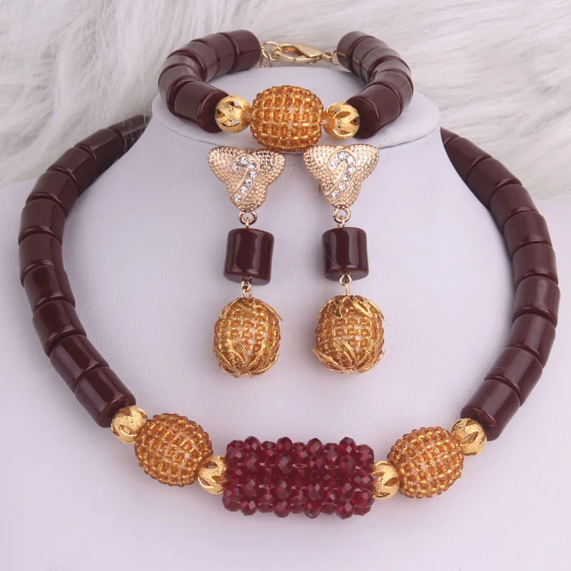 Dudo Artificial Coral Beads Nigerian Jewelry Set 10 Colors Available African Beads For Traditional Marriage Women Weddings