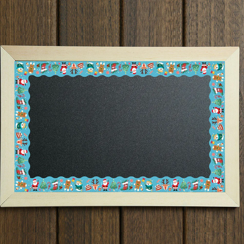 

Christmas Blackboard Border Paper Copper Sticker Wear Resistant Bulletin Decor Removable Trim Art Supplies Classroom Office Door