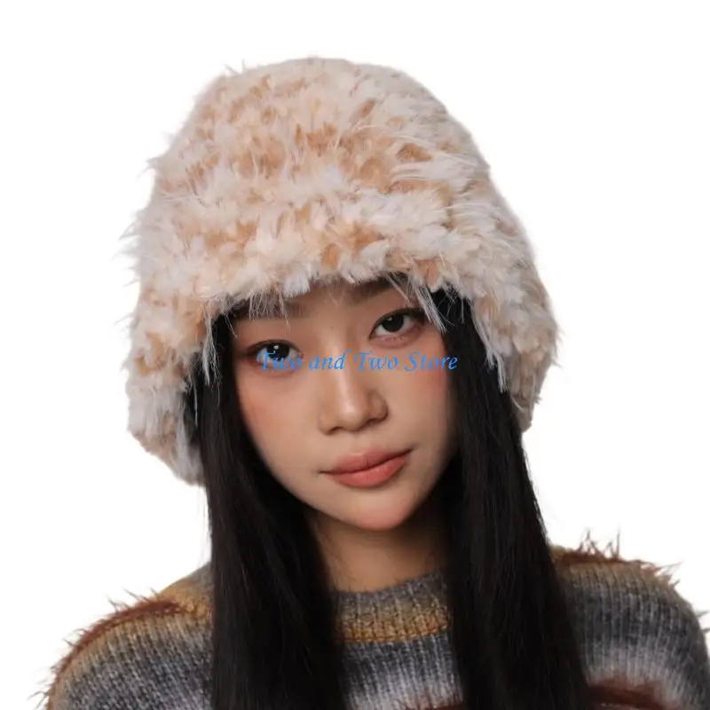 

HX6F Warm Plush Trapper Hat For Men Women Winter Outdoor Activity Ear Protections Brimless Hat Pullover Headwear for Cold Day