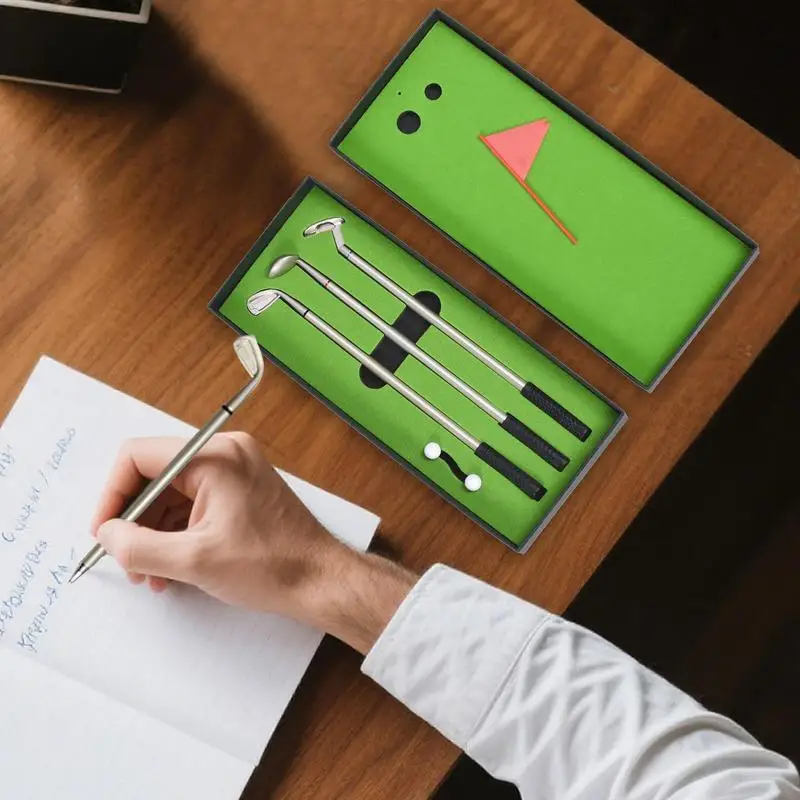 

Golf Pens Portable Cool Desk Gadgets Small Ballpoint Pens For Office Games Travel Work Home Tabletop Christmas Valentines Party