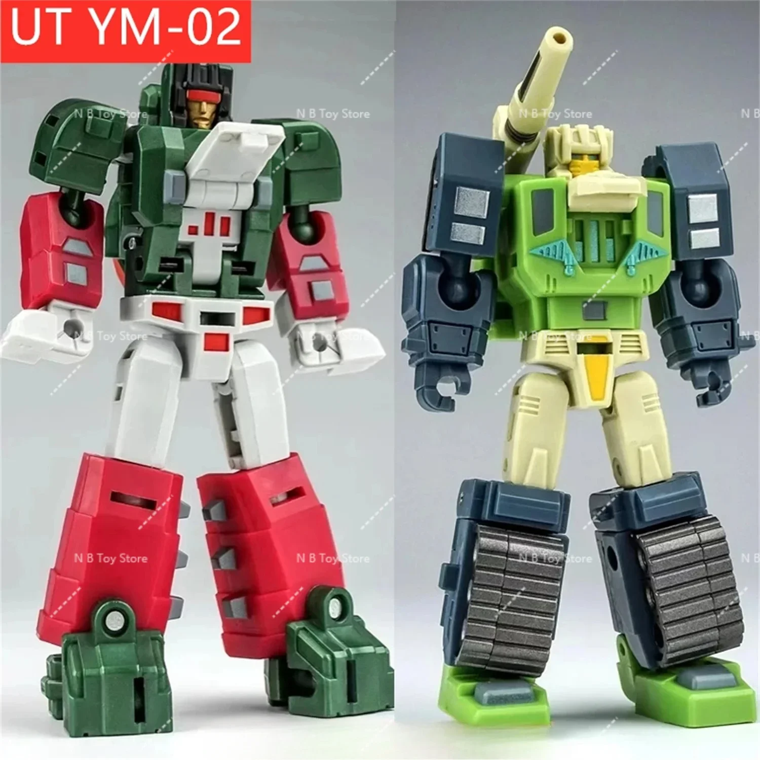 Unique Transformation UT YM-02 YM02 Headmasters Hardhead & Skullcruncher Mini Warrior Action Figure Robot Toys
