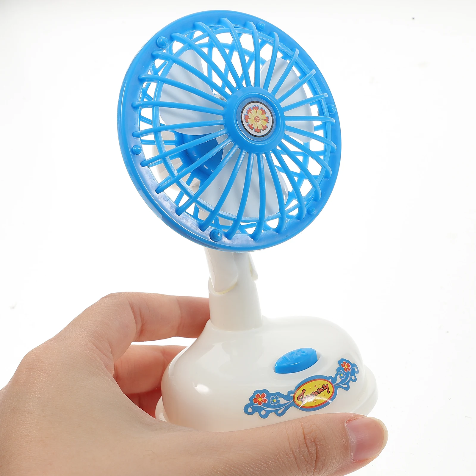 

Simulation Mini Electric Fan Simulated Toy for Kid Vintage Kids Play House Plastic Travel
