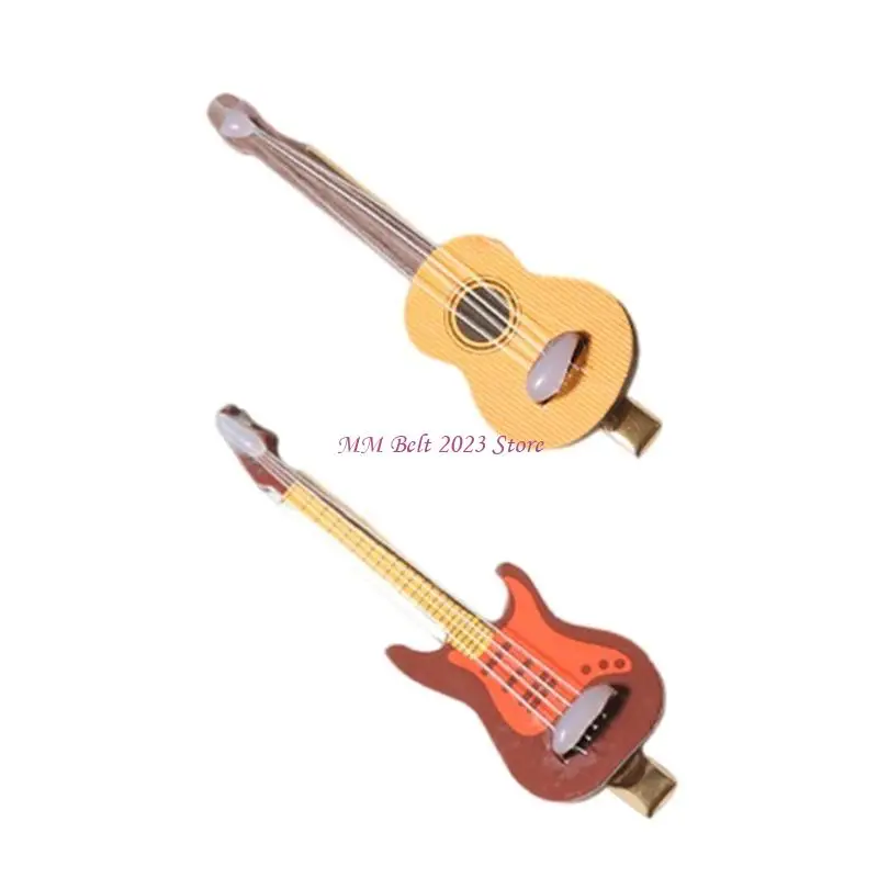 

49ME Hair Clip Novelty Music Instrument Guitar Stylish Clip for Lady Girl