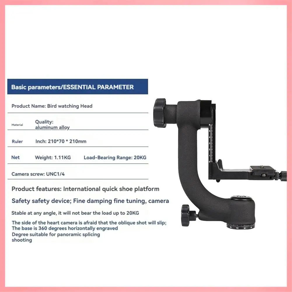 

N91R-Photography Gimbal Tripod Heads Monopod Telephoto Lens Bird Heads Gimbal For Professional Photography Supplies